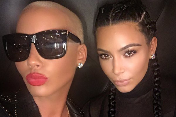 Kim Kardashian posts selfie with Amber Rose