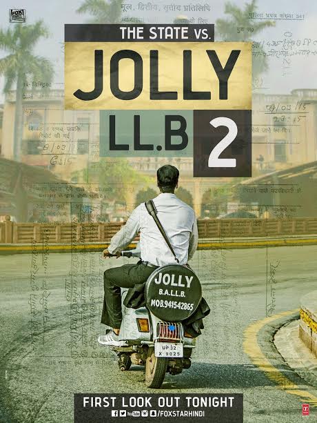 Akshay Kumar rides a scooter in Jolly LLB2 poster