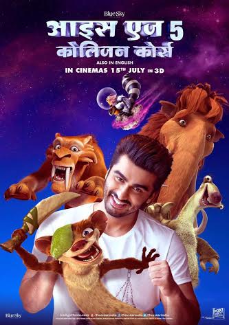  Arjun Kapoor launches Hindi poster of Ice Age 3