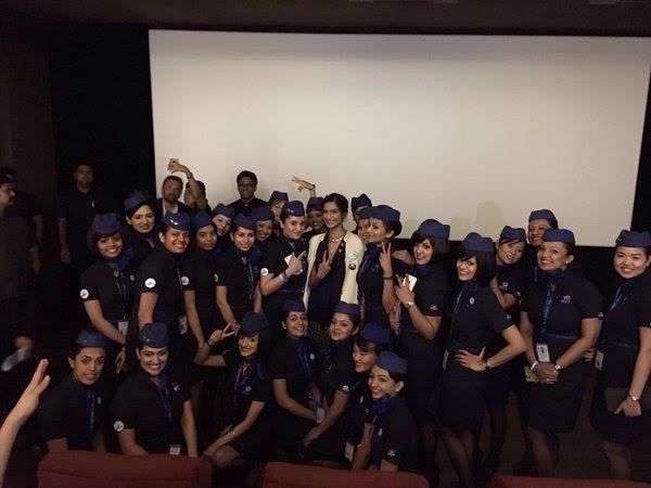 Team Neerja pays tribute to air-hostesses
