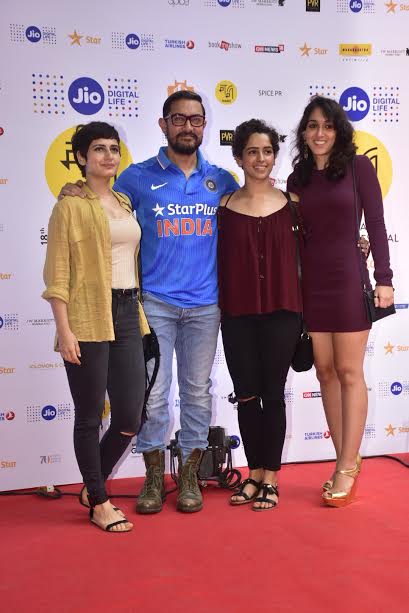 Aamir Khan attends JIO MAMI 18th Mumbai Film Festival with his reel and real life daughters