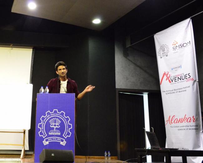 Sushant Singh Rajput interacts with IIT Bombay students
