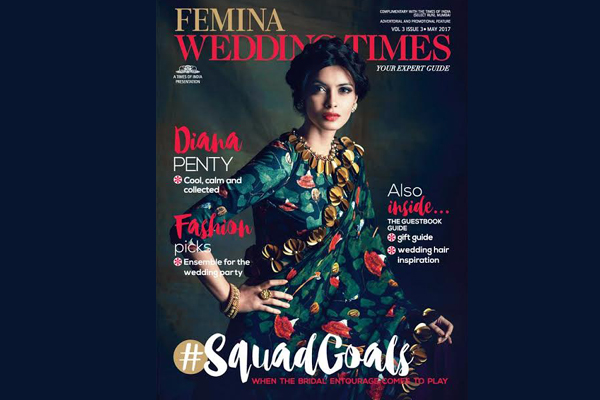 Diana Penty on the cover of Femina - Wedding Times' May 2017 issue