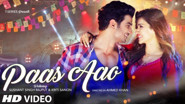 Kriti Sanon and Sushant Singh Rajput share a Closeup moment in the all new â€˜Paas Aaoâ€™ video
