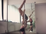 Jacqueline Fernandez posts her pole dance practice moment on social media