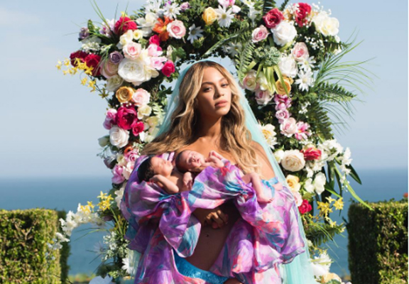 Beyonce posts image of her twins on social media