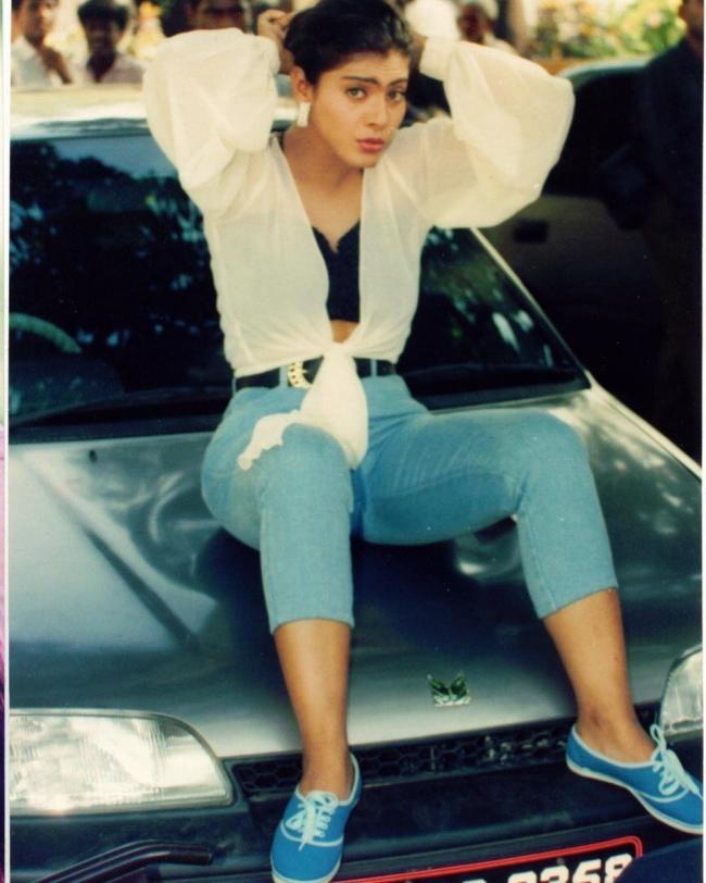Kajol shares old image with her first car