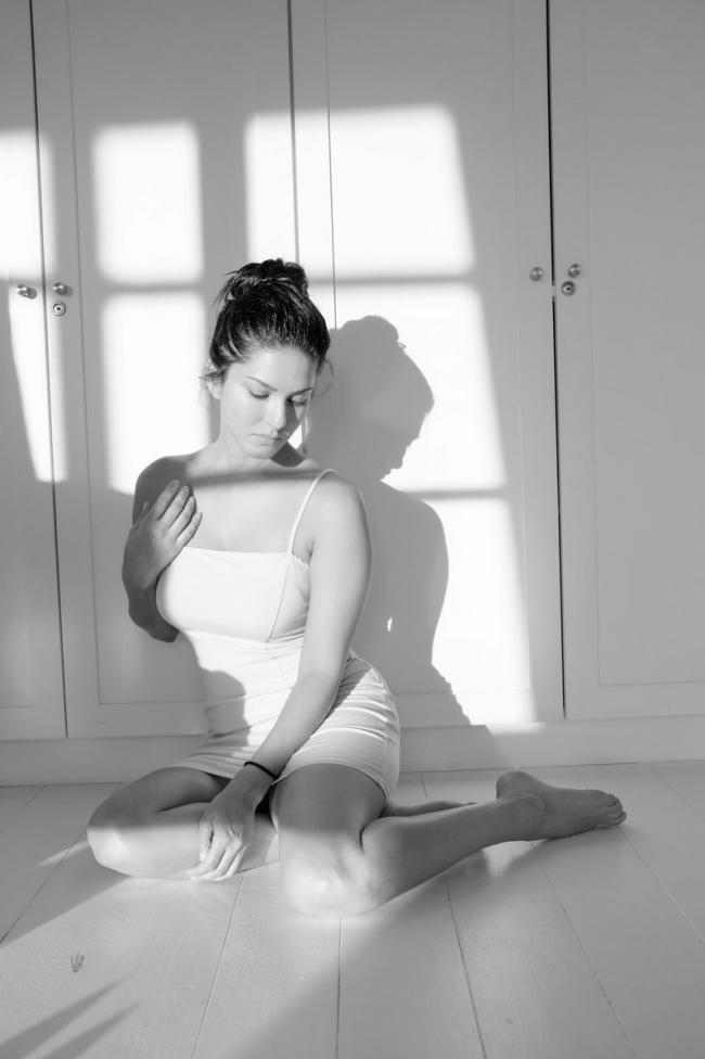 Sunny Leone posts sensuous black and white image on social media 