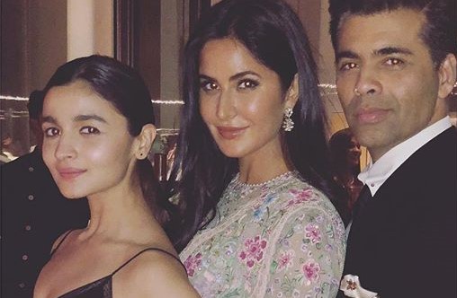 Karan Johar poses with two Bollywood leading ladies