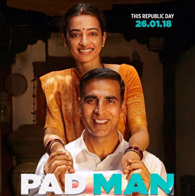 Akshay-Radhika feature in new 'Padman' poster
