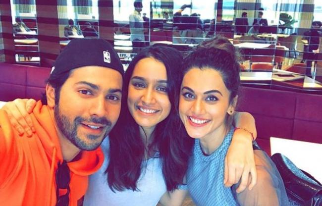 Varun Dhawan, Shraddha Kapoor, Taapsee Pannu catch up for lunch 