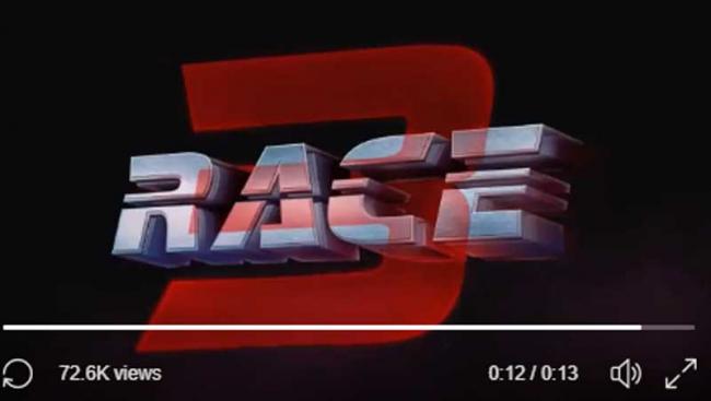 Salman Khan unveils Race 3 logo, starts countdown for Eid release