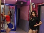 Actress Heena Panchal learning Pole Dance under the guidance of Smilie Suri