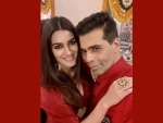 Kriti Sanon poses for a picture with Karan Johar, posts image on social media