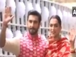 Newly weds Deepika-Ranveer return, spotted outside Mumbai home