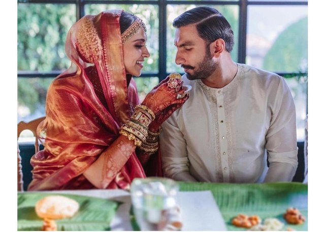 Deepika Padukone, Ranveer Singh share glamorous images on their marriage on social media