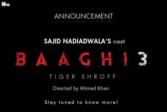 Tiger Shroff will be back again with Baaghi 3, announces makers 