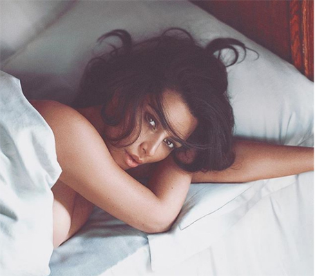Kim Kardashian shares topless image on Instagram