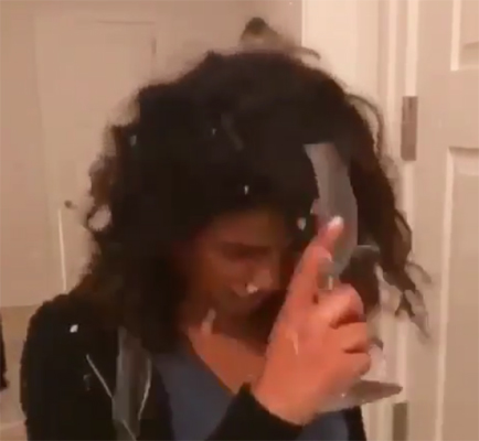Priyanka Chopra breaks wine glass on her head after 'bad day', shares video on Instagram