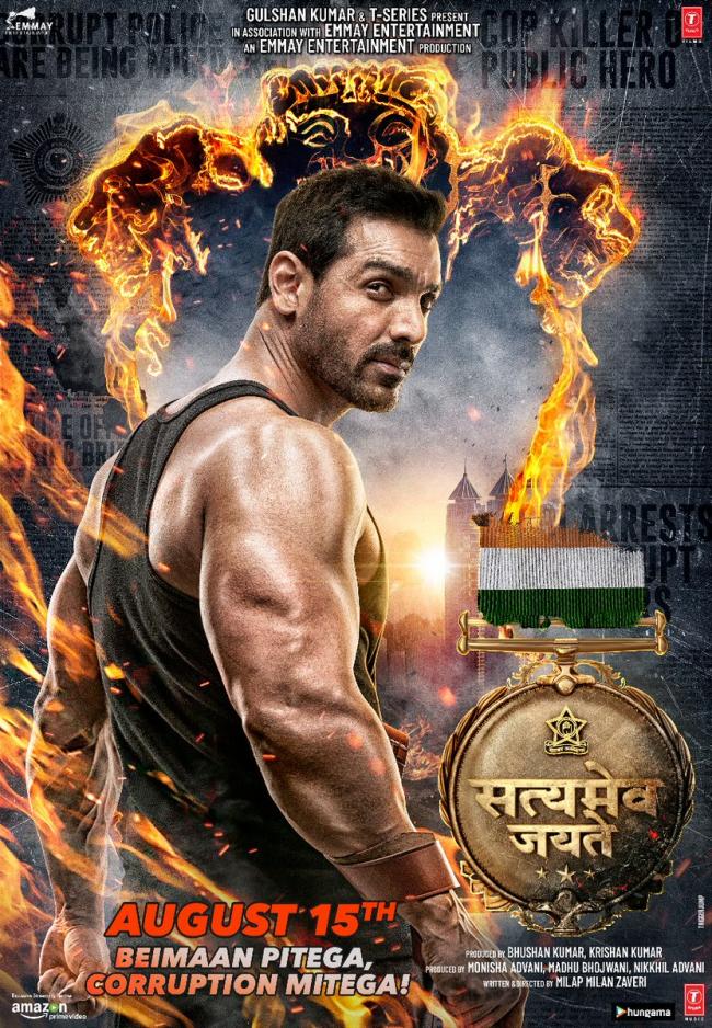 Makers release first look poster of John Abraham's Satyameva Jayate, to his silverscreen on Aug 15