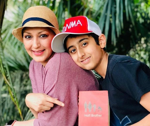 Sonali Bendre shares cute image with her son Ranveer, announces new collaboration 