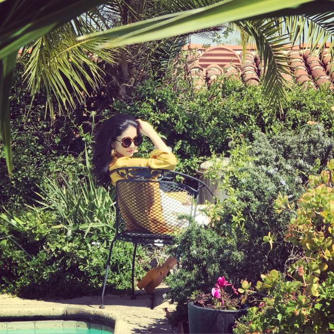 Sunny Leone relaxes in garden, shares image on social media