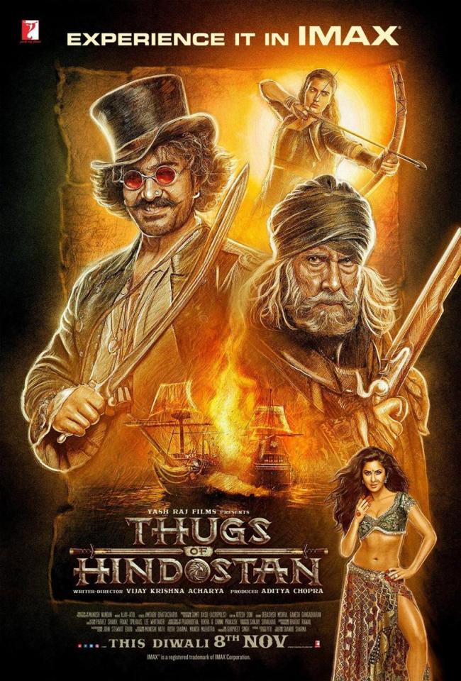 Makers release new Imax poster of Thugs of Hindostan 