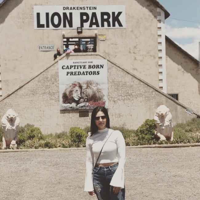 Sunny Leone spends time with lions in Cape Town park, shares images on Twitter