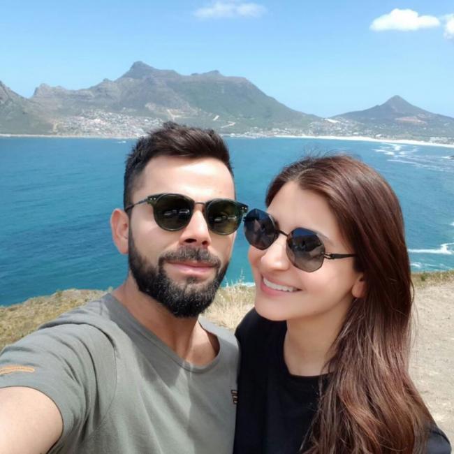 Virat Kohli, Anushka Sharma captures selfie in South Africa, wishes fans on new year 