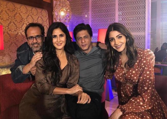 SRK, Katrina Kaif, Anushka Sharma together promote Zero