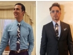 Akshay Kumar wears same camouflage tie as Robert Downey Jr, shares image on social media 