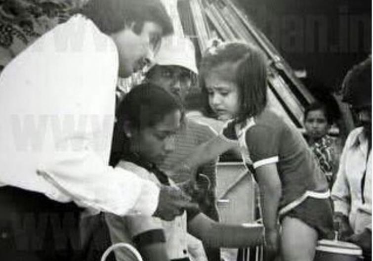 Amitabh Bachchan shares old image of baby Kareena Kapoor from Pukar set 