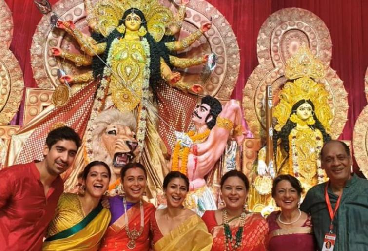 Kajol, Rani Mukherji enjoy Durga Puja together 
