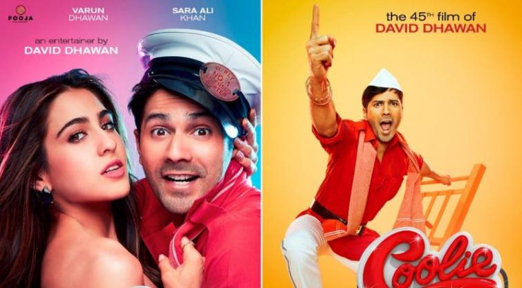New posters of Coolie No. 1 comes out, Varun Dhawan, Sara Ali Khan feature