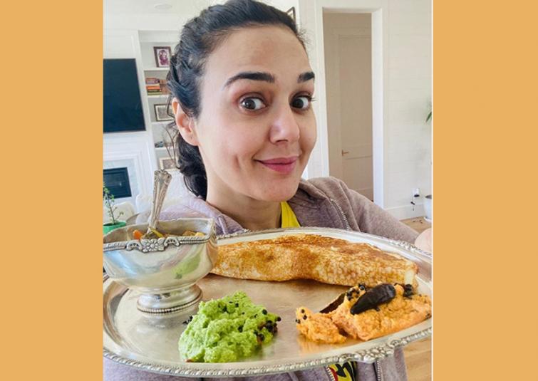 Preity Zinta learns to cook Masala Dosa during self-quarantine days