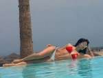 Elli Avram stuns fans with her red-white bikini image shared on Instagram