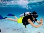 After posting some bold bikini-clad vacation pics, Urvashi Rautela now tries scuba diving in Maldives 