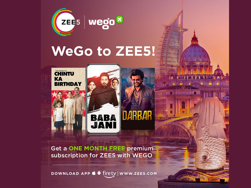 ZEE5 Global announces its latest partnership with online travel marketplace Wego