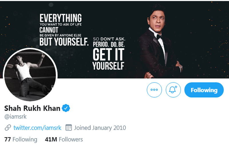 Shah Rukh Khan crosses 15 million followers on Twitter - News18
