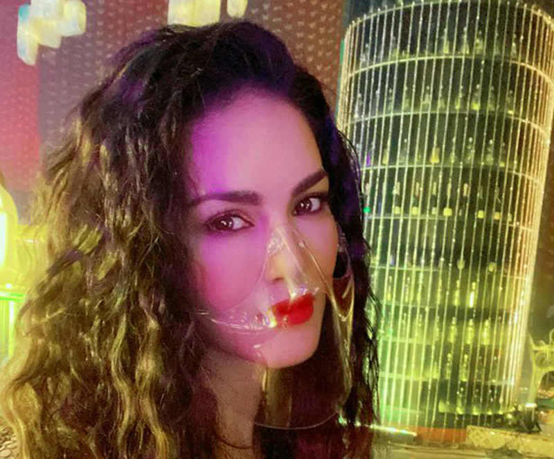 Sunny Leone is wearing a transparent mask to keep her safe from COVID-19 during shooting, shares photo  