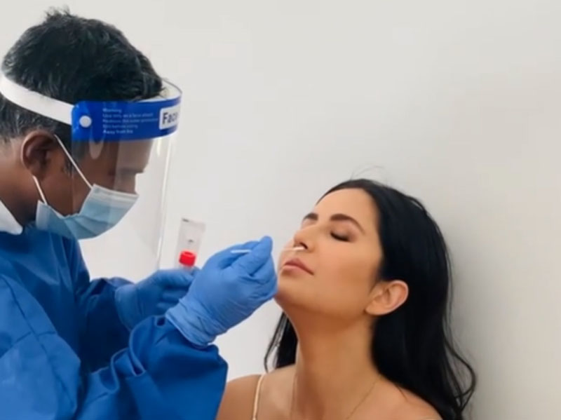 Safety First: Katrina Kaif undergoes COVID-19 testing before commencing work, shares video on Instagram