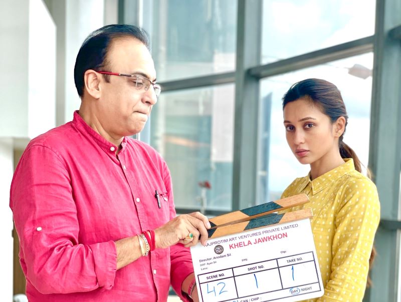 Shooting for Arindam Sil's Khela Jawkhon starring Mimi Chakraborty begins