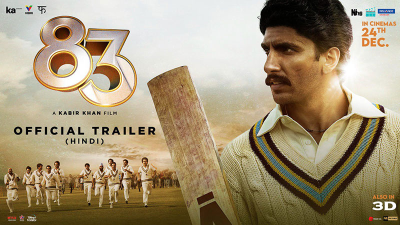 83 trailer releases, Ranveer Singh as Kapil Dev leads India to maiden World Cup victory