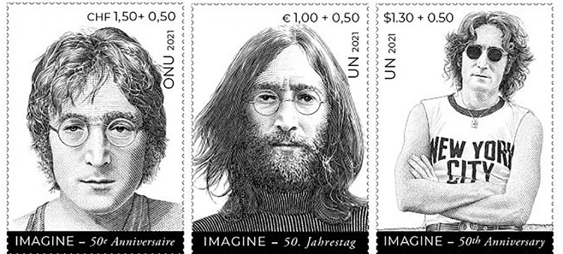 John Lennon, stamps inspiring message of peace, on UN's big week