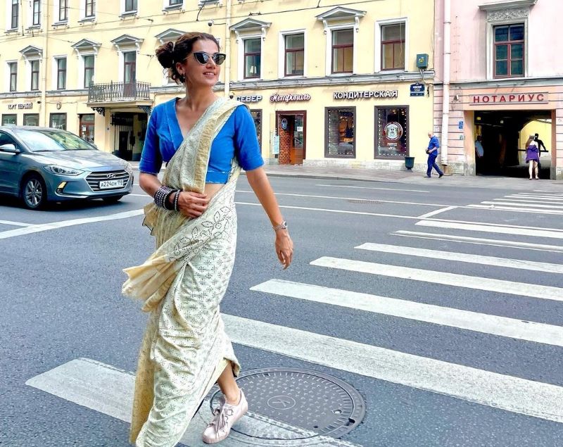 Running in saree for Russian dinner: Taapsee Pannu shows her way