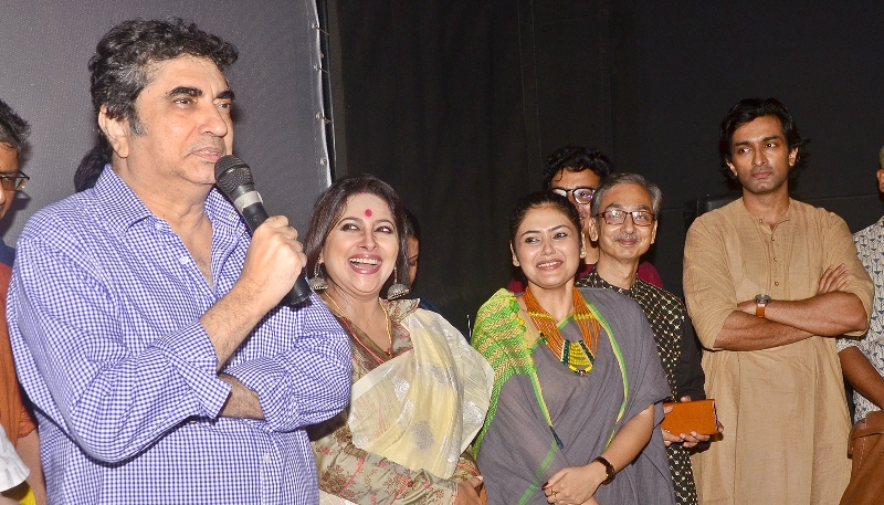 Anik Dutta speaks during Aparajito premiere | Image Credit: Avishek Mitra/IBNS
