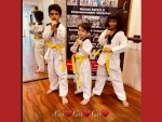 Tamiur is learning Taekwondo these days and this is evident from Kareena Kapoor Khan's Instagram image