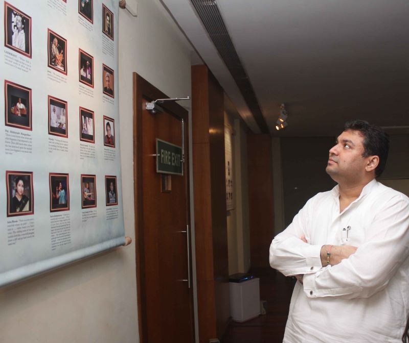 Sundeep Bhutoria at the ICCR Kolkata exhibition on Lata Mangeshkar in 2013