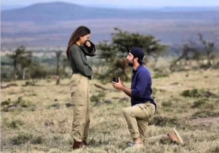 Throwback photo of Ranbir proposing Alia in Maasai Mara goes viral. Check out