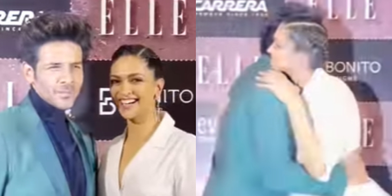 Viral video: Deepika Padukone waits for Kartik Aaryan to finish photo op, actors hug and pose for pictures later